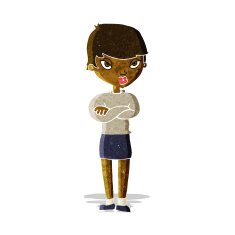 cartoon annoyed woman N41
