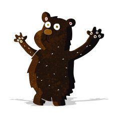 cartoon funny black bear N2