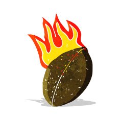 Cartoon Flaming Football N3