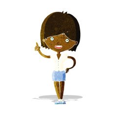 cartoon woman with idea N47