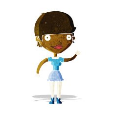 cartoon woman with idea N48