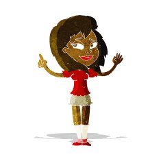 cartoon woman with idea N49
