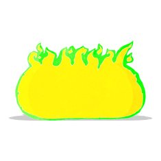 cartoon green fire border