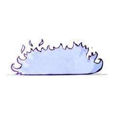 cartoon spooky fire border