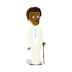 cartoon unhappy gentleman N2