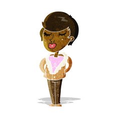 cartoon cool relaxed woman N2