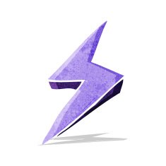 cartoon lightning bolt symbol N5