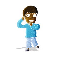 cartoon frightened boy N3