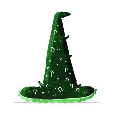 cartoon spooky witch hat N4