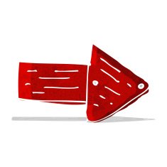 cartoon pointing arrow symbol