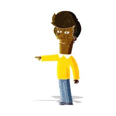 cartoon man blaming N2