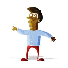 cartoon worried man N25