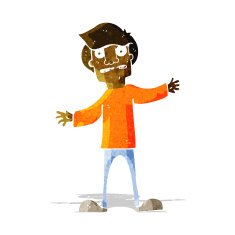 cartoon surprised man N30