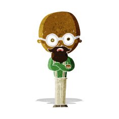 cartoon annoyed old man N12