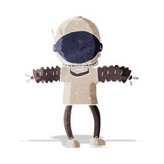 Cartoon Astronaut N42