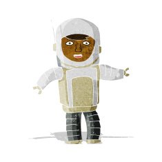 Cartoon Astronaut N44