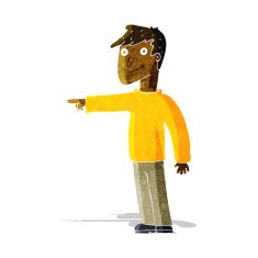 Cartoon Man Pointing N53