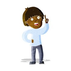 cartoon man with idea N65