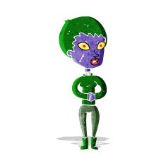 cartoon zombie girl N3