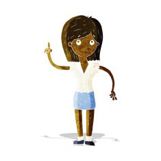 cartoon woman with idea N51