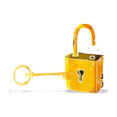 caroon rusty old padlock N5
