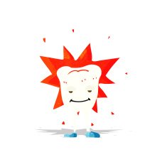 cartoon happy tooth N12