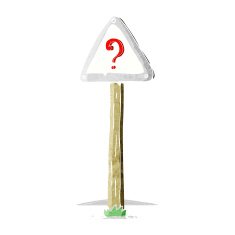 cartoon question mark sign N2