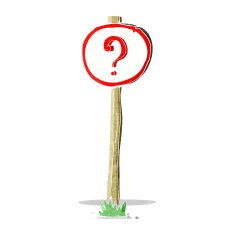 cartoon question mark sign N3