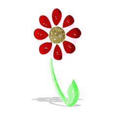 cartoon flower N163