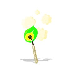 cartoon burning match N15