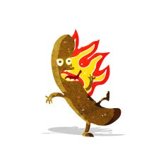 crazy cartoon sausage