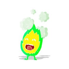 Cartoon Flame Character N4