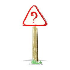 cartoon question mark sign N4