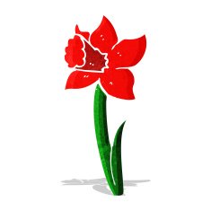cartoon flower N164