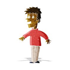 cartoon happy boy N54