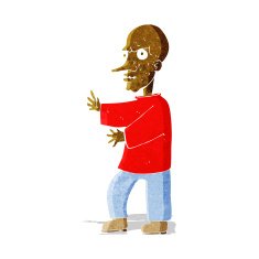 cartoon mean looking man N2