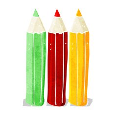 cartoon coloring pencils