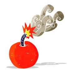 cartoon burning bomb N5