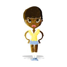 cartoon annoyed girl N7