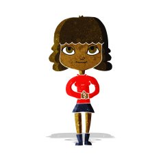 cartoon happy woman N57