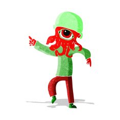 cartoon alien man dancing N2