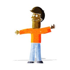 cartoon happy man N107