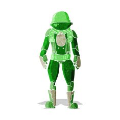 Cartoon Astronaut N45