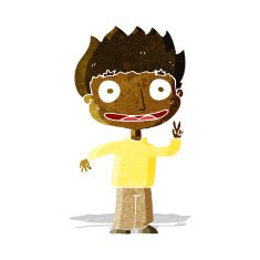 cartoon happy boy N56