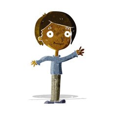 cartoon happy boy N58