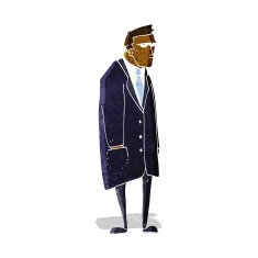 cartoon bad tempered man N2