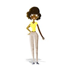 cartoon pretty woman N58
