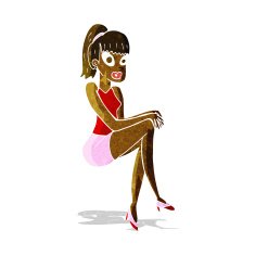 cartoon pretty woman N59