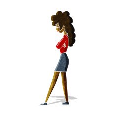 cartoon annoyed woman N42