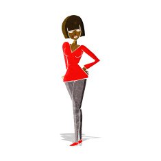 cartoon pretty woman N62